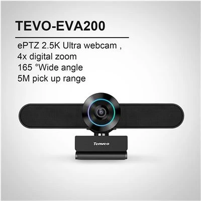 2.5K Webcam EVA200 All-in-one Videocamera per videoconferenza Microfono integrato Plug and Play