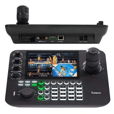 Controller joystick per telecamera PTZ seriale NDI|HX/IP con giuntatrice a 4 canali